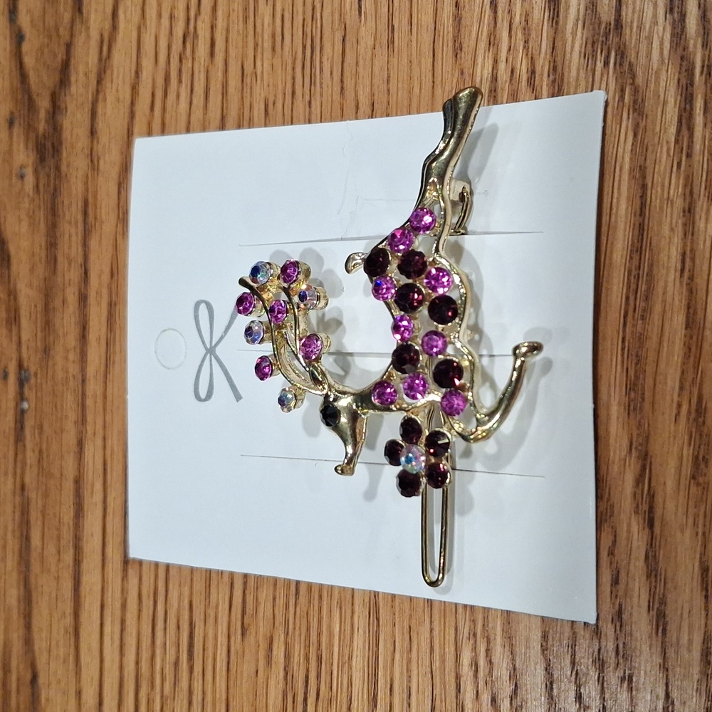 Elegant Gold & Purple Barrette